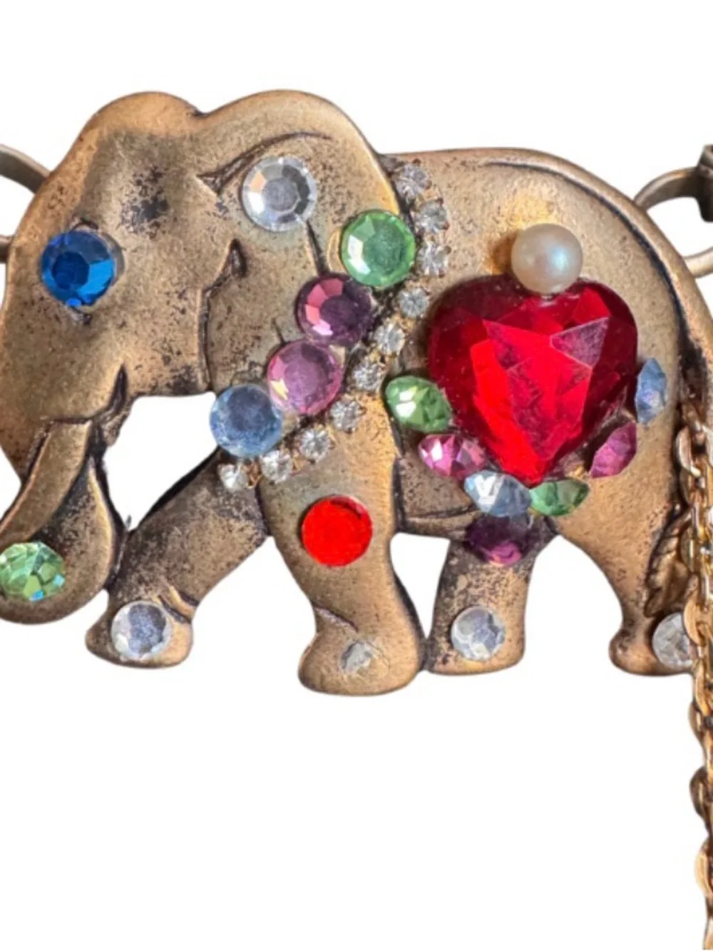 Handmade Elephant Brooch and Necklace - Picture 2 of 4